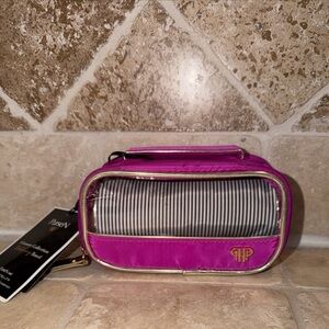 PurseN Watch/Bracelet Jewelry Case Travel Accessory Purple Gold  NWT